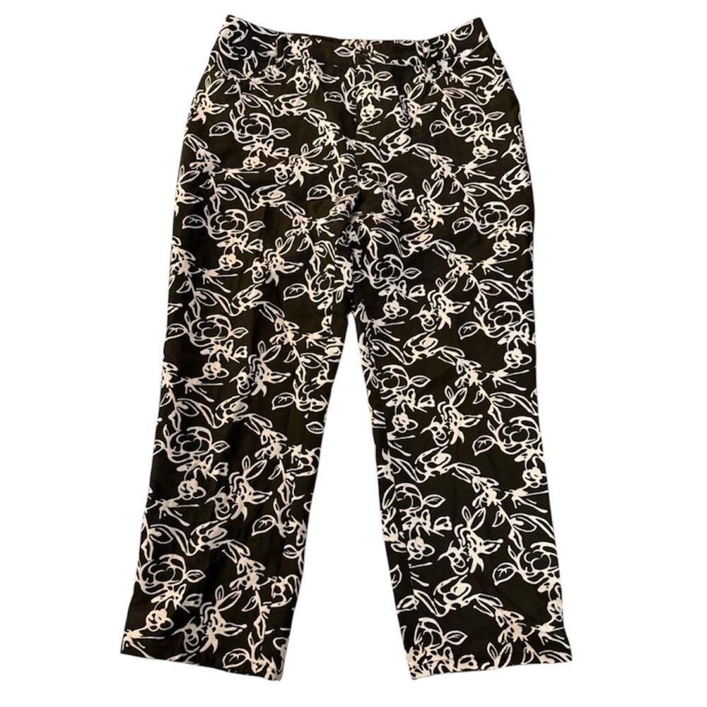 Floral Print Slacks Dress Pants 10